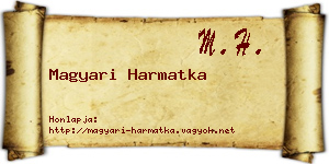 Magyari Harmatka névjegykártya